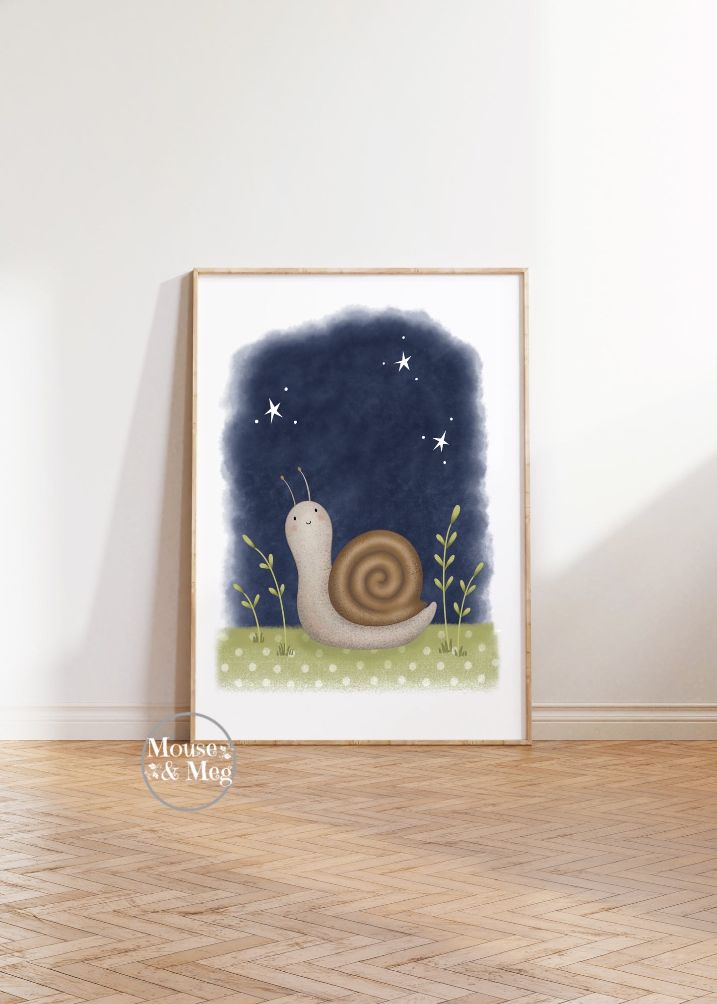 Snail - Woodland Print