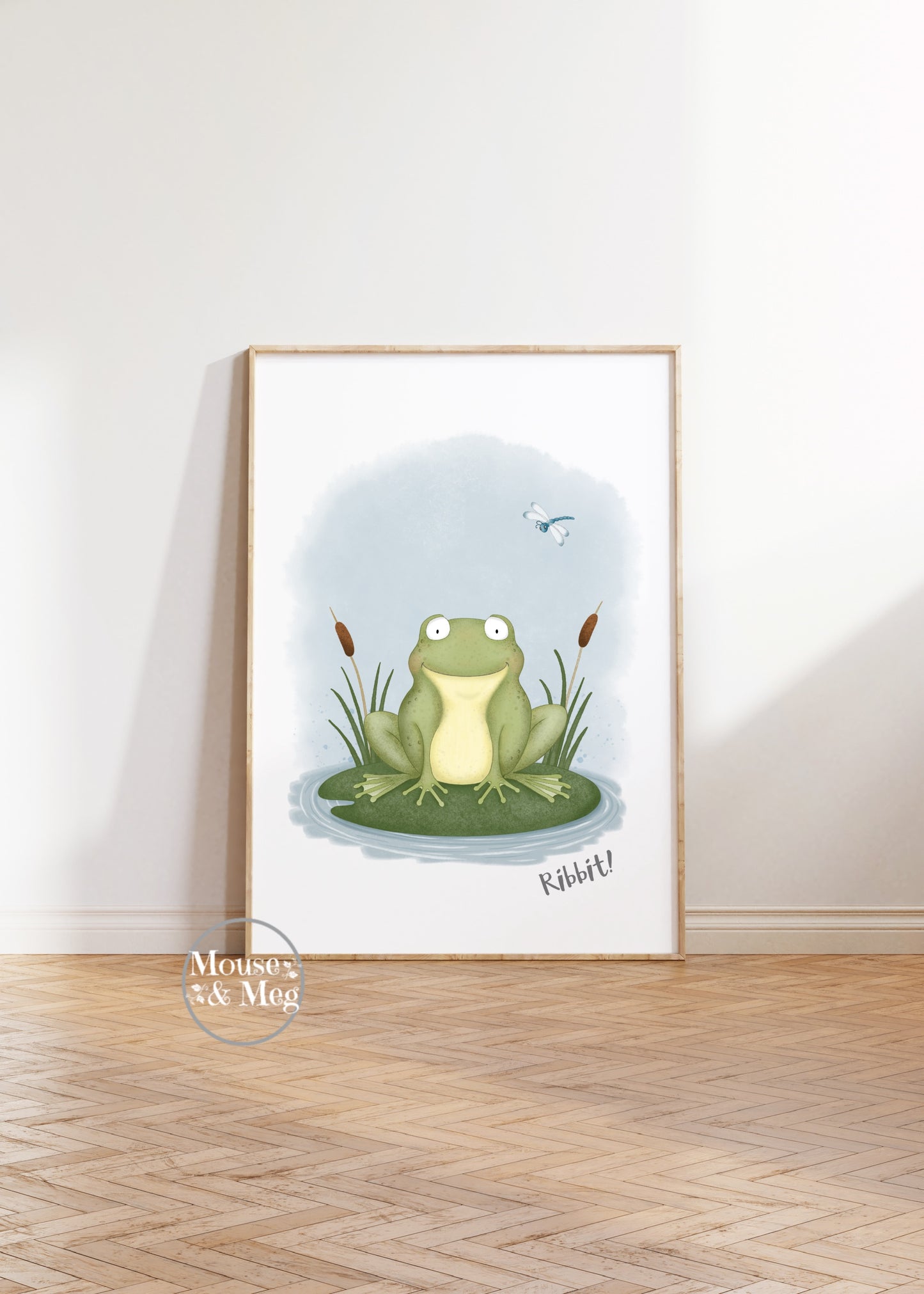 Frog on Lily Pad - Woodland Print
