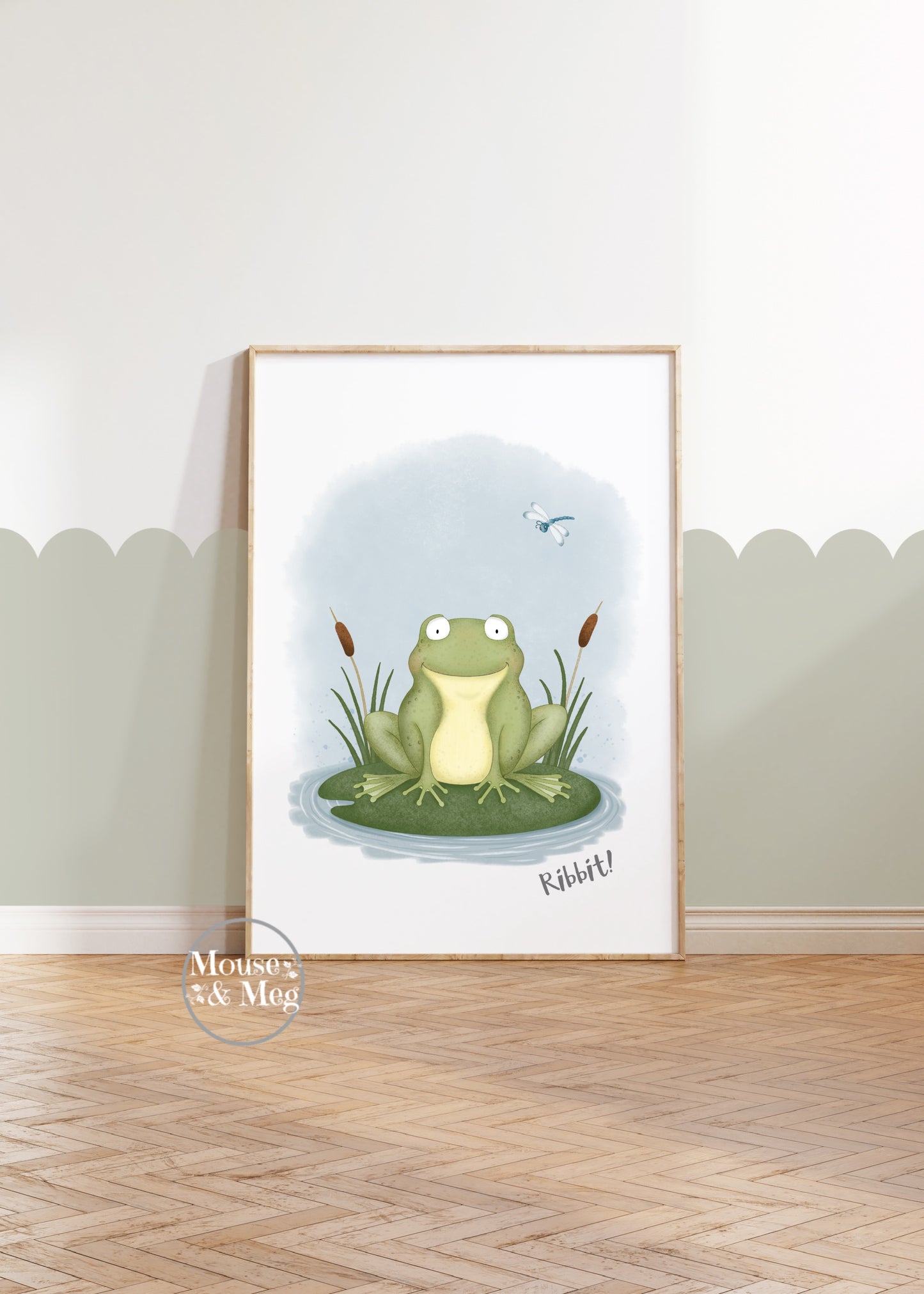 Frog on Lily Pad - Woodland Print