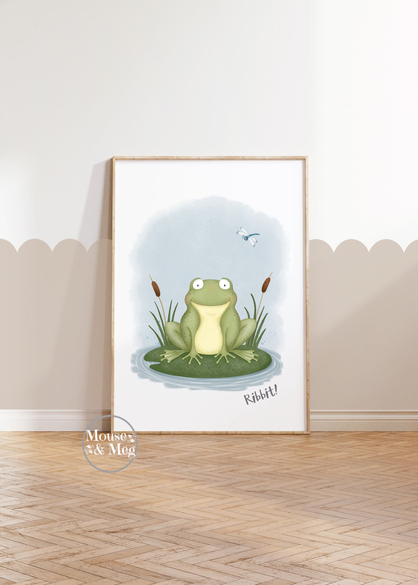 Frog on Lily Pad - Woodland Print
