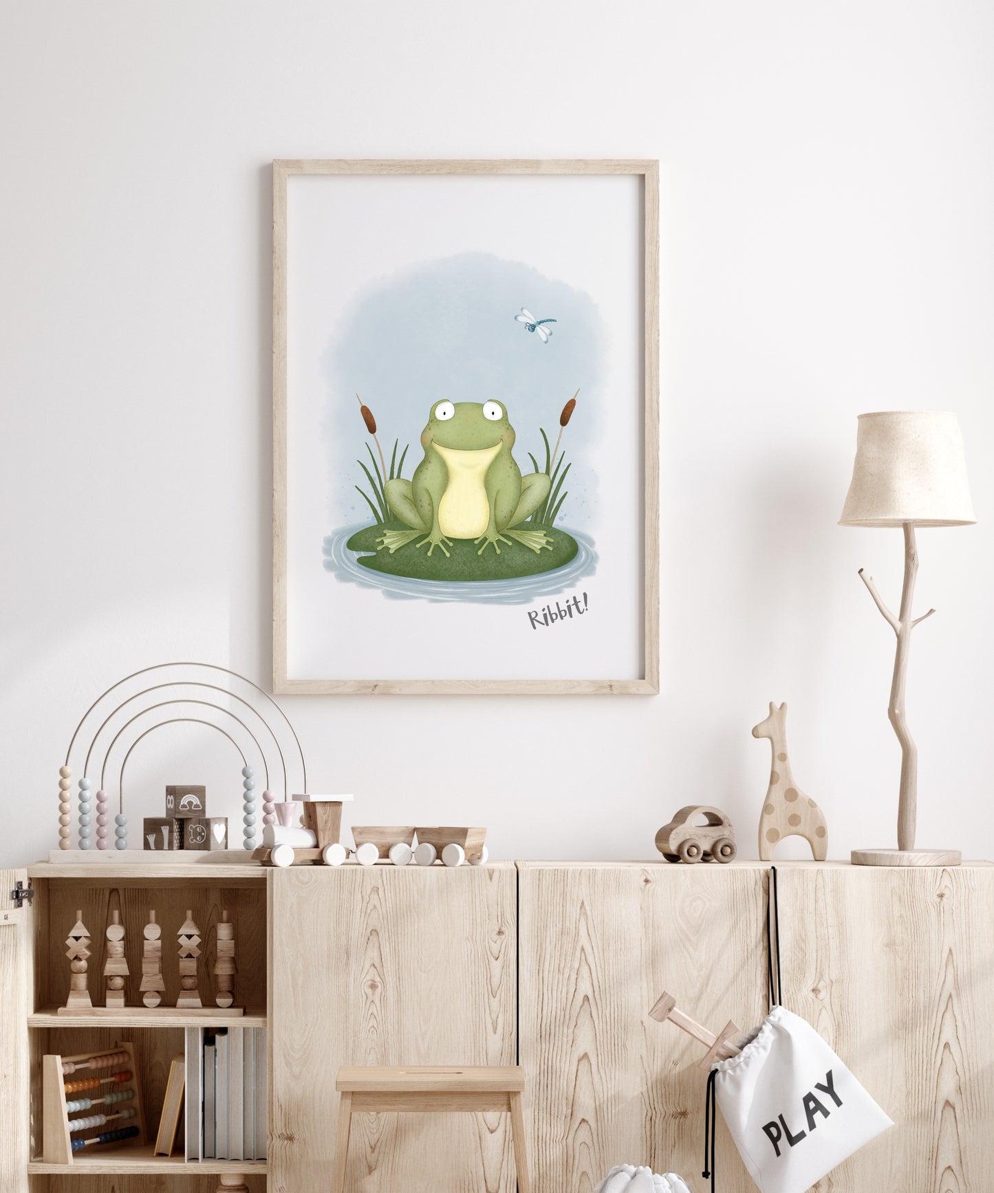 Frog on Lily Pad - Woodland Print