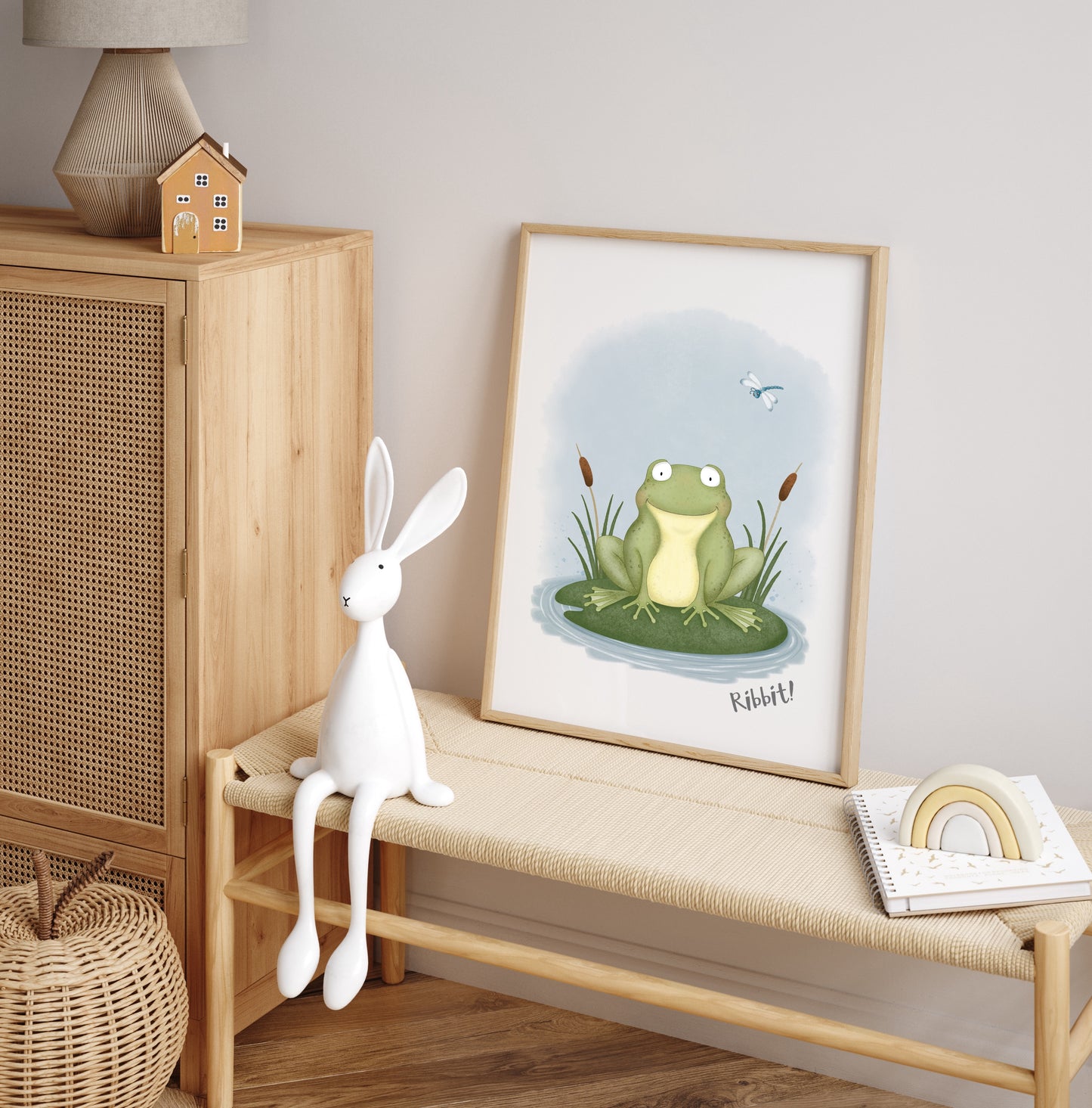 Frog on Lily Pad - Woodland Print