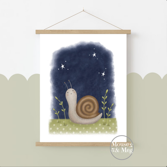 Snail - Woodland Print