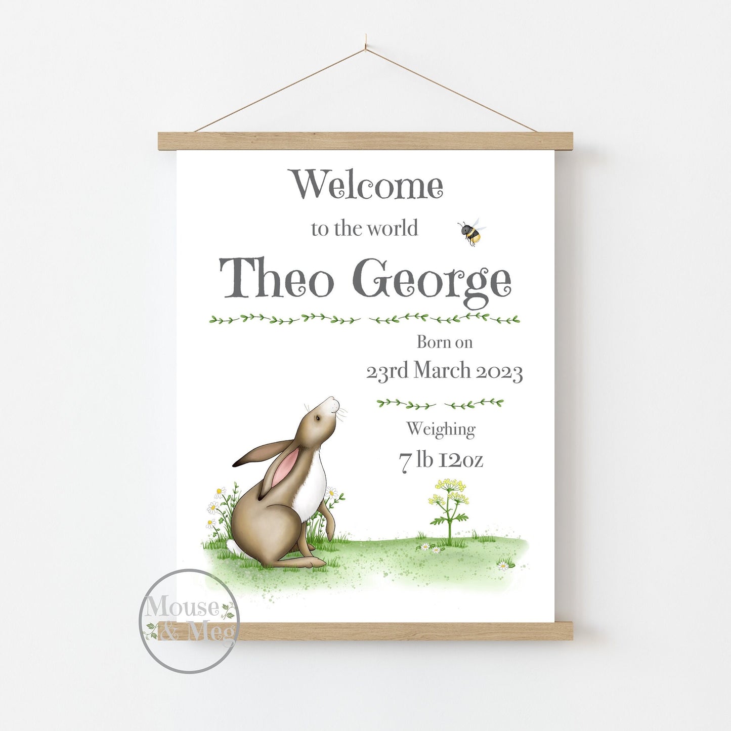 Hare New Baby Print