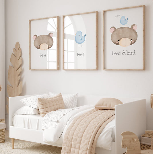 Bear & Bird - Set of 3