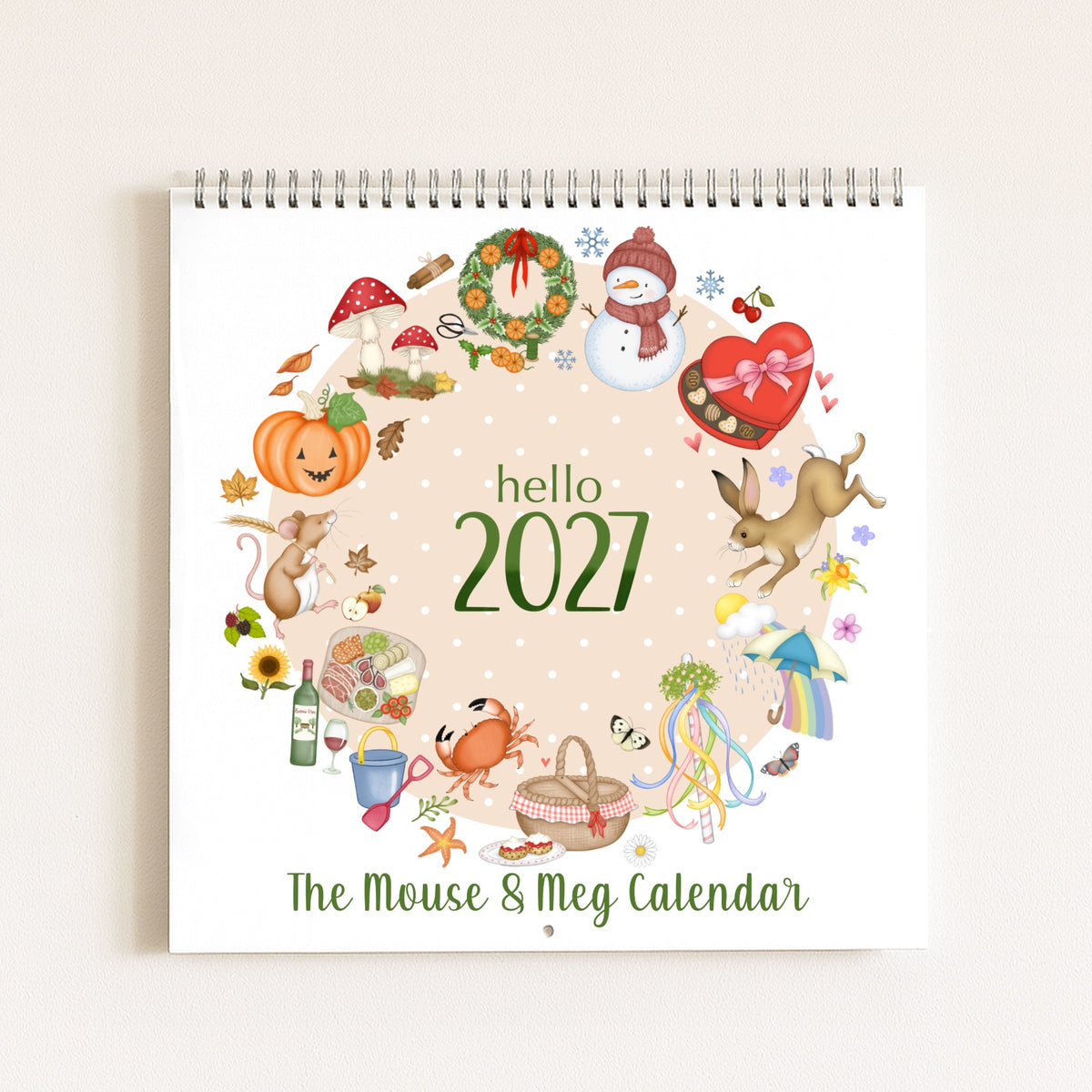 Mouse & Meg 2027 Wall Calendar
