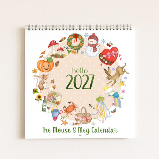 Mouse & Meg 2027 Wall Calendar