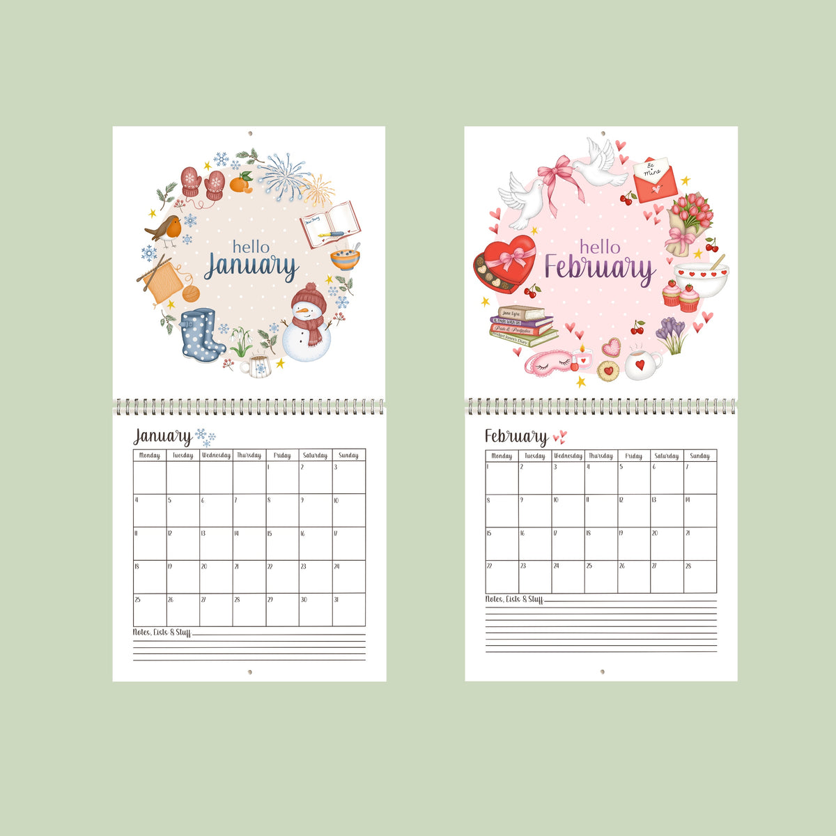 Mouse & Meg 2027 Wall Calendar