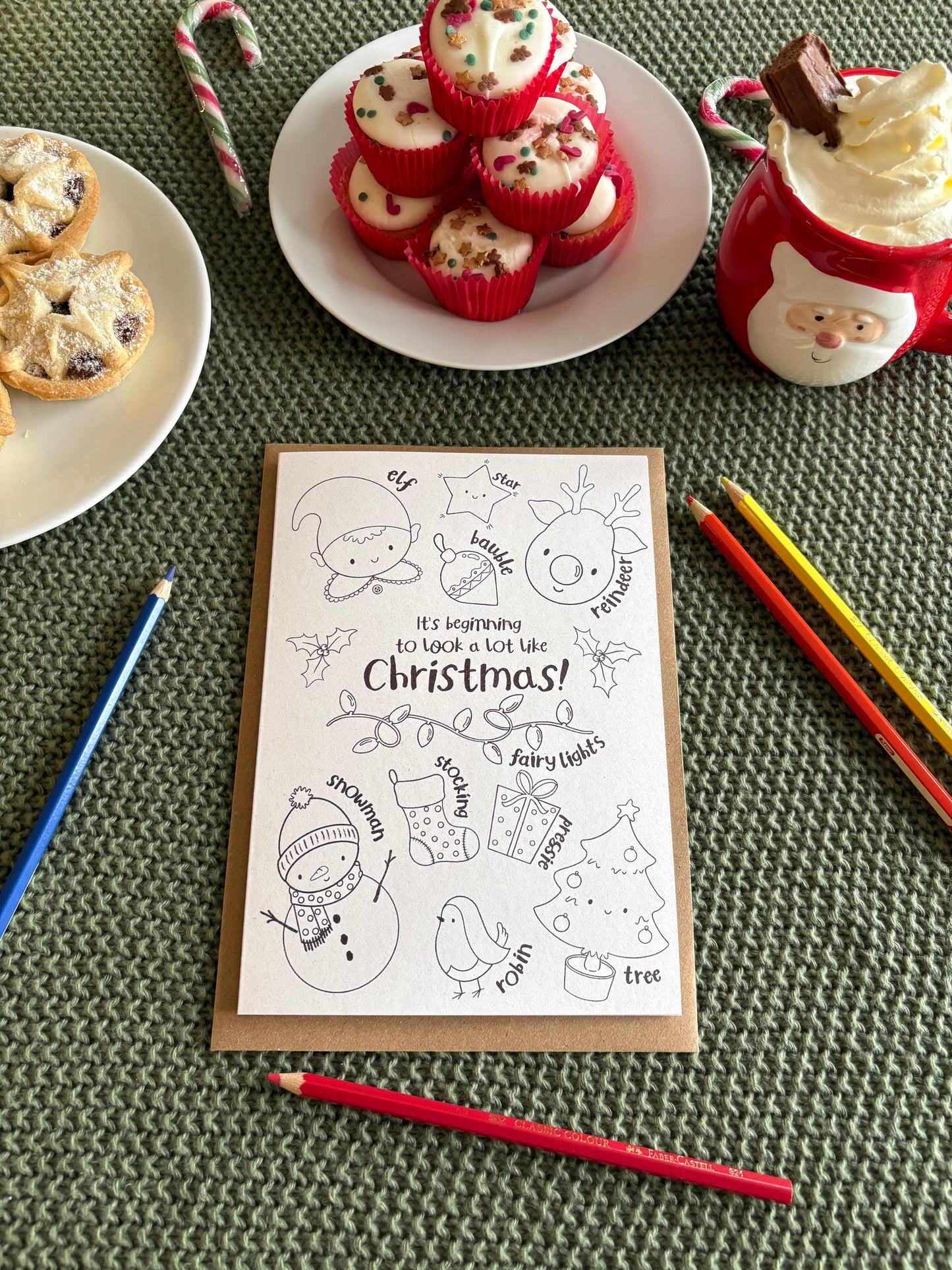 A Lot Like Christmas Colouring Card