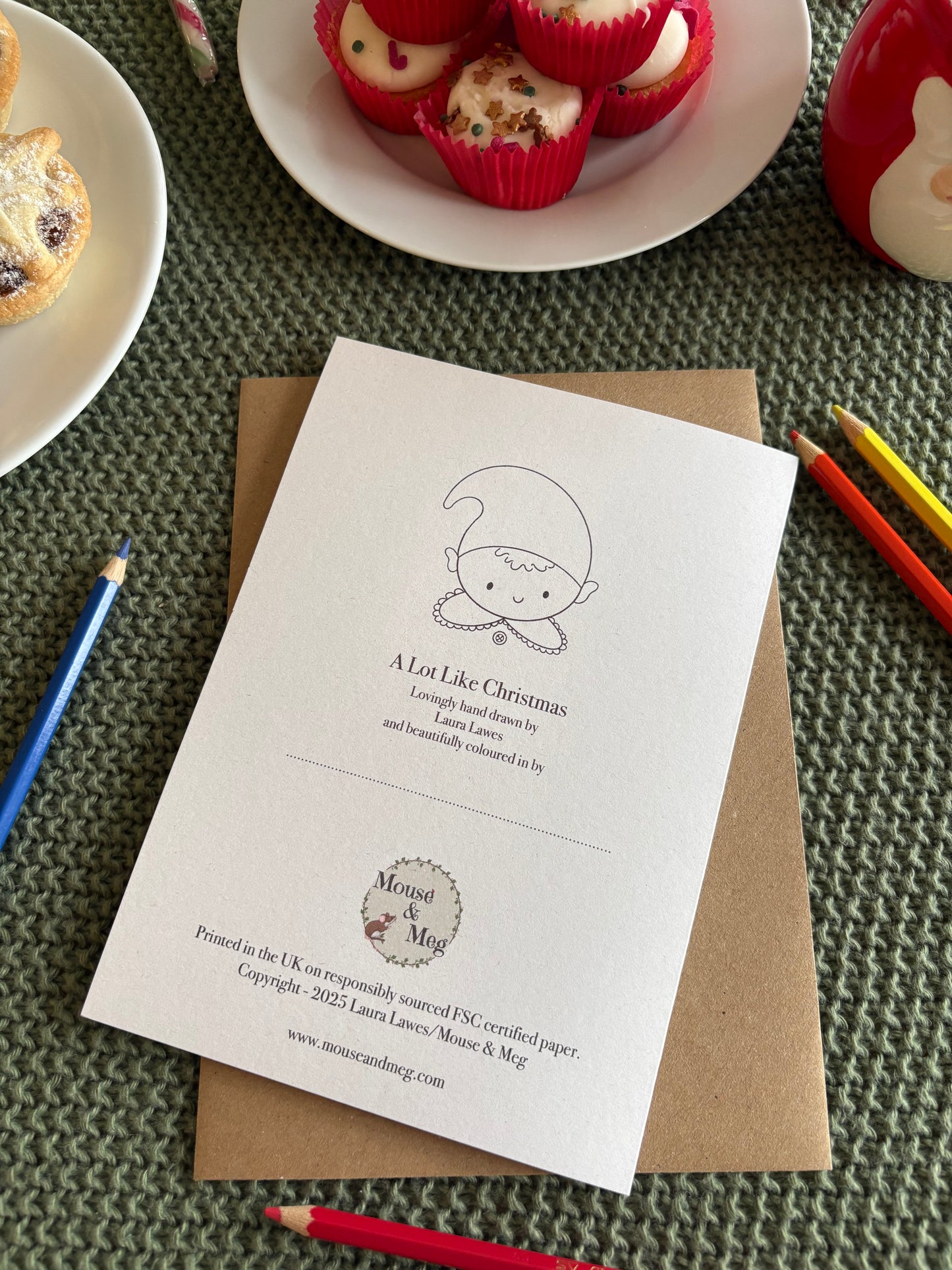 A Lot Like Christmas Colouring Card