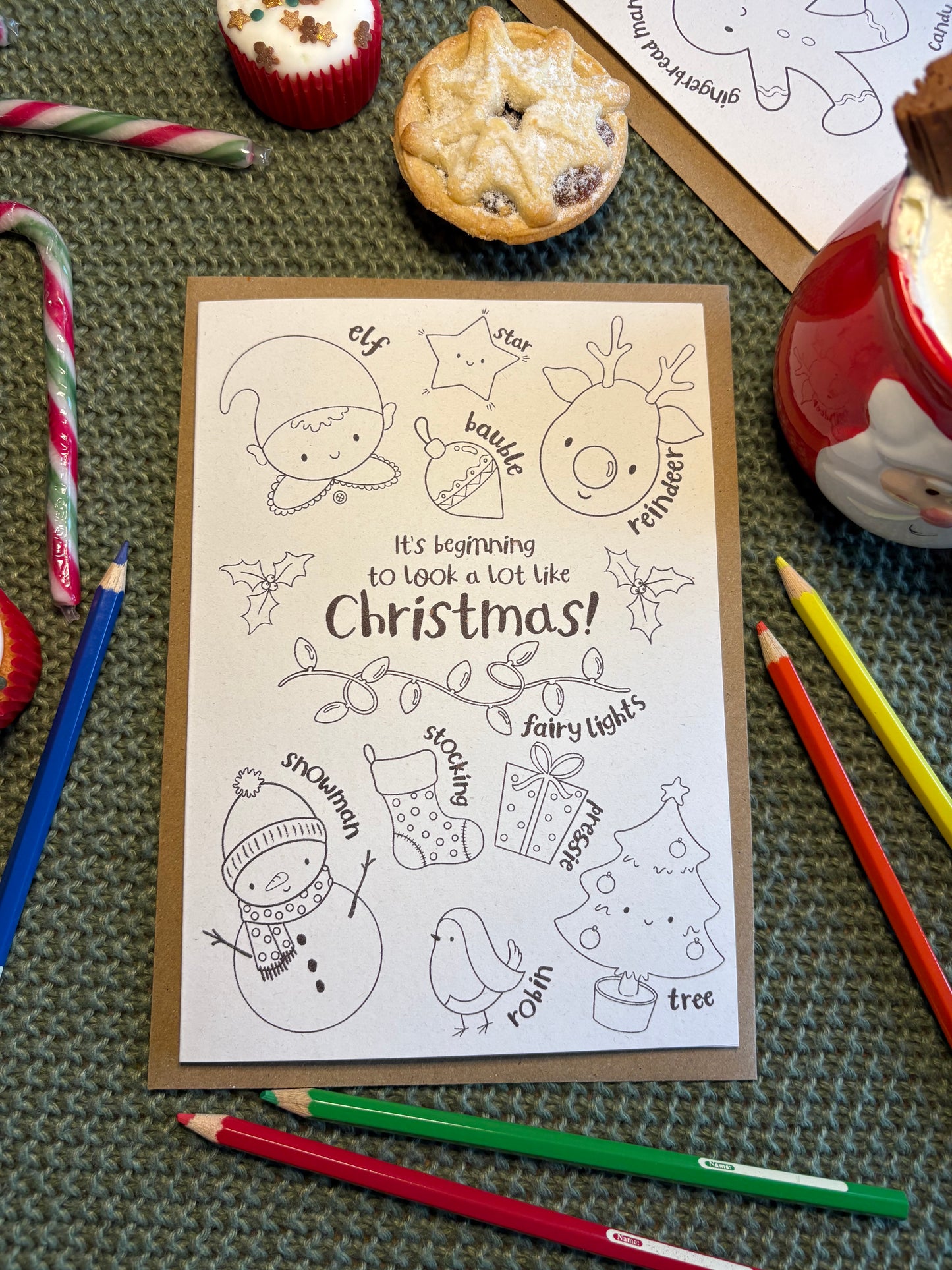 A Lot Like Christmas Colouring Card