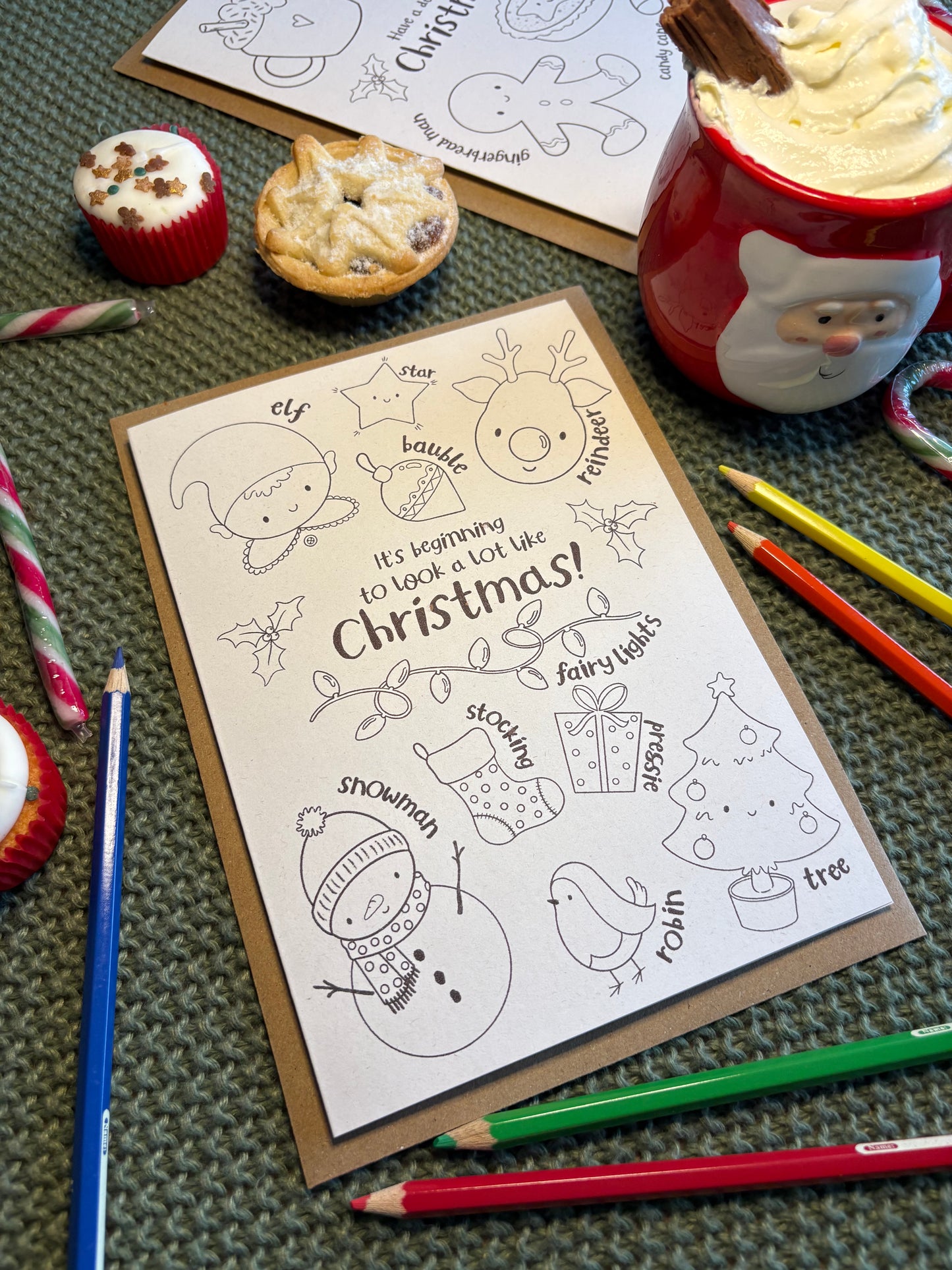 Christmas Colouring Card Multipack