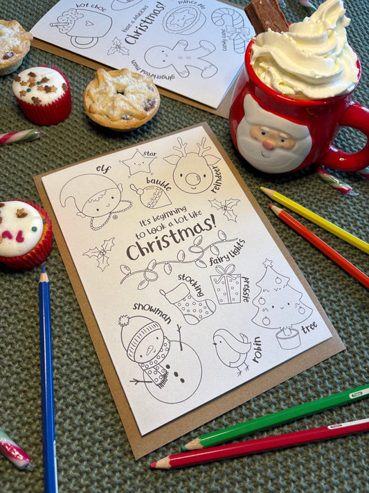 A Lot Like Christmas Colouring Card