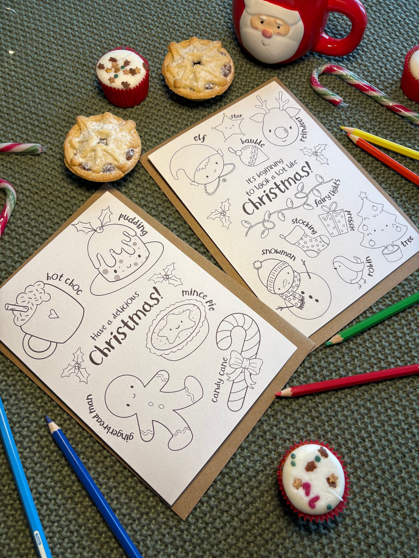 Christmas Colouring Card Multipack